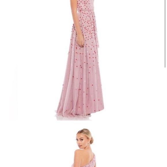 Elegant Pink One-Shoulder Mac Dugal Dress NWT - Picture 4 of 10
